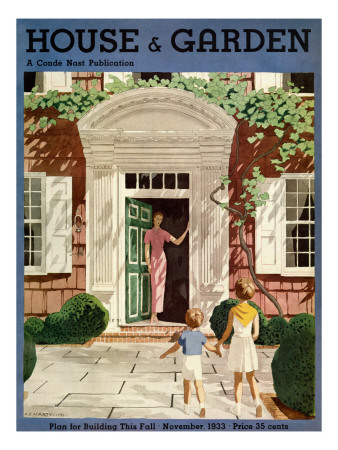 House & Garden Cover - November 1933 by Pierre Brissaud Pricing Limited Edition Print image