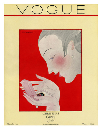 Vogue Cover - December 1923 by Georges Lepape Pricing Limited Edition Print image