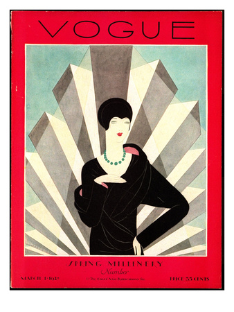 Vogue Cover - March 1927 by Harriet Meserole Pricing Limited Edition Print image