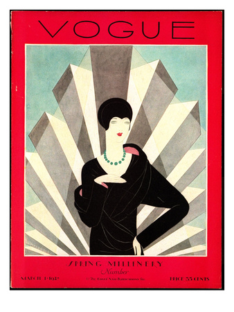 Vogue Cover - March 1927 by Harriet Meserole Pricing Limited Edition Print image
