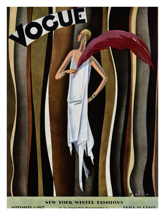 Vogue Cover - November 1927 by William Bolin Pricing Limited Edition Print image