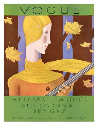 Vogue Cover - September 1928 by Eduardo Garcia Benito Pricing Limited Edition Print image