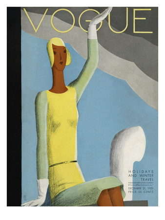 Vogue Cover - December 1929 by Eduardo Garcia Benito Pricing Limited Edition Print image