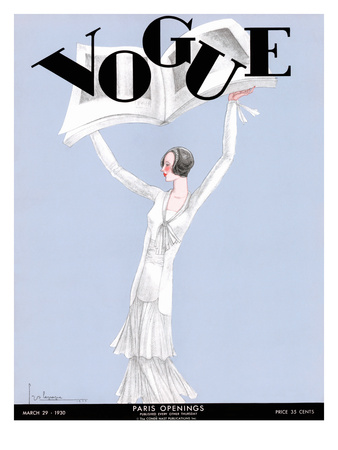 Vogue Cover - March 1930 by Georges Lepape Pricing Limited Edition Print image
