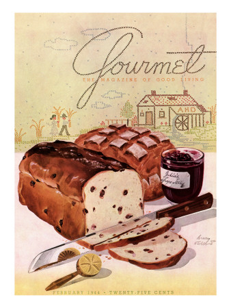 Gourmet Cover - February 1944 by Henry Stahlhut Pricing Limited Edition Print image