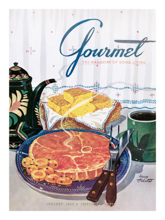 Gourmet Cover - January 1950 by Henry Stahlhut Pricing Limited Edition Print image