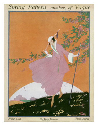 Vogue Cover - March 1916 by Helen Dryden Pricing Limited Edition Print image