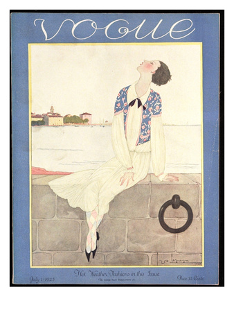 Vogue Cover - July 1925 by Georges Lepape Pricing Limited Edition Print image