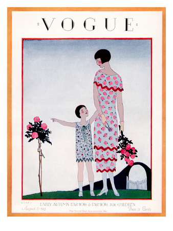 Vogue Cover - August 1925 by André E. Marty Pricing Limited Edition Print image