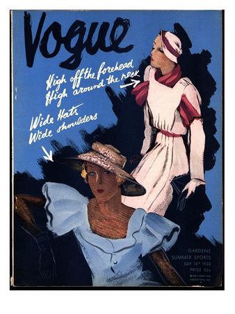Vogue Cover - July 1932 by William Bolin Pricing Limited Edition Print image
