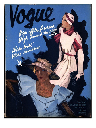 Vogue Cover - July 1932 by William Bolin Pricing Limited Edition Print image