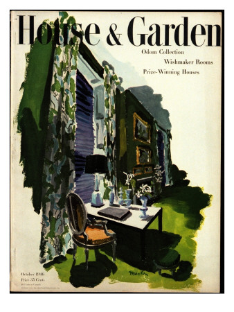 House & Garden Cover - October 1946 by Tom Martin Pricing Limited Edition Print image