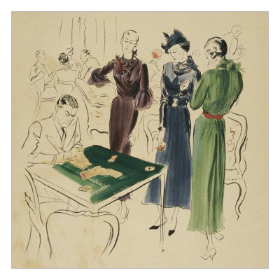 Vogue - October 1933 by Rene Bouet-Willaumez Pricing Limited Edition Print image