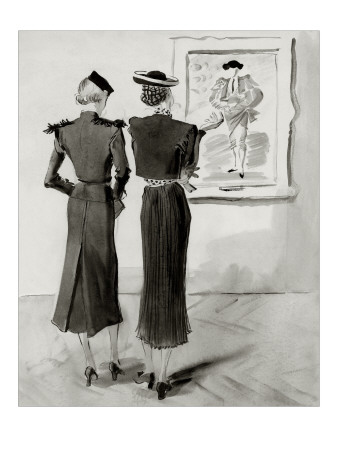 Vogue - January 1936 by René Bouét-Willaumez Pricing Limited Edition Print image