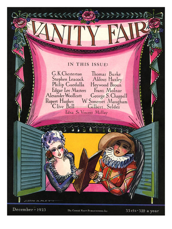 Vanity Fair Cover - December 1923 by Joseph B. Platt Pricing Limited Edition Print image