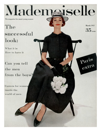 Mademoiselle Cover - March 1957 by Stephen Calhoun Pricing Limited Edition Print image