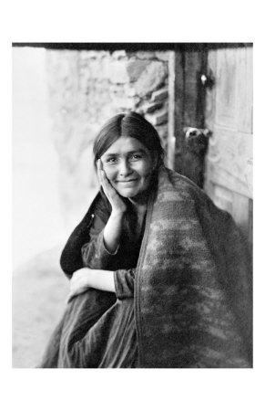Young Girl Smiling by Edward S. Curtis Pricing Limited Edition Print image