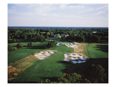 Bethpage State Park Black Course, Aerial Of The Last Hole by Stephen Szurlej Pricing Limited Edition Print image