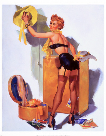 Pin-Up Girl With Cowboy Hat by Joyce Ballantyne Pricing Limited Edition Print image