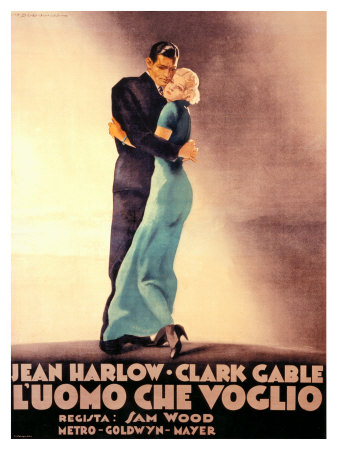 Hold Your Man, Clark Gable And Jean Harlow by Marcello Dudovich Pricing Limited Edition Print image