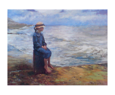 Girl By The Sea Ii by Paula Nightingale Pricing Limited Edition Print image