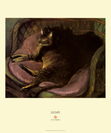Cat Stretched Out On Sofa, 1888 by Théophile Alexandre Steinlen Pricing Limited Edition Print image