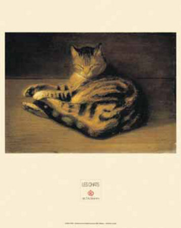 Cat Lying Down I, C.1898 by Théophile Alexandre Steinlen Pricing Limited Edition Print image