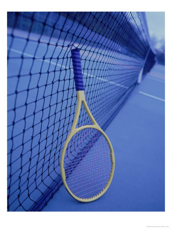 Tennis Racquet Against Net by Henryk T. Kaiser Pricing Limited Edition Print image