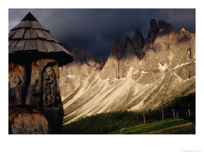 Chapel At Brogles Hut, Geisler Gruppe (The Odle), Dolomites, Dolomiti Di Sesto Natural Park, Italy by Witold Skrypczak Pricing Limited Edition Print image
