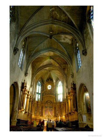 Gothic Interior Of St. Pierre Church, Avignon, Provence, France by Lisa S. Engelbrecht Pricing Limited Edition Print image