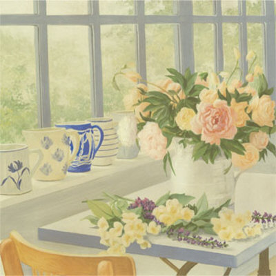 Table With Flowers by David Col Pricing Limited Edition Print image