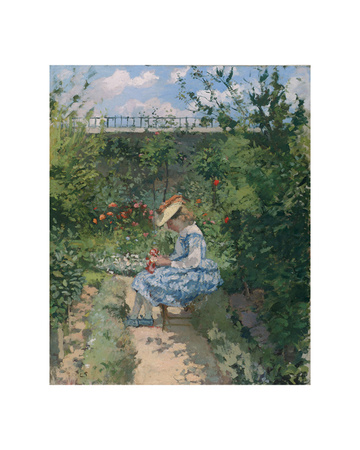 Jeanne Pissarro, Called Minette, Sitting In The Garden, Pontoise, Ca. 1872 by Camille Pissarro Pricing Limited Edition Print image