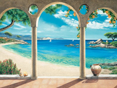Mediterranean Bay by Robert Dominguez Pricing Limited Edition Print image