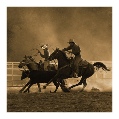 Roping On The Ranch Ii by Robert Dawson Pricing Limited Edition Print image