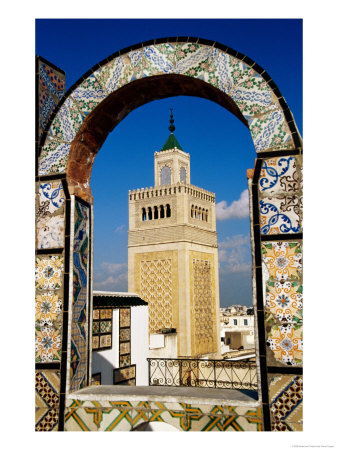 Minaret, Mosque Of Sidi Ben Arous, Tunis, Tunisia by Craig Pershouse Pricing Limited Edition Print image