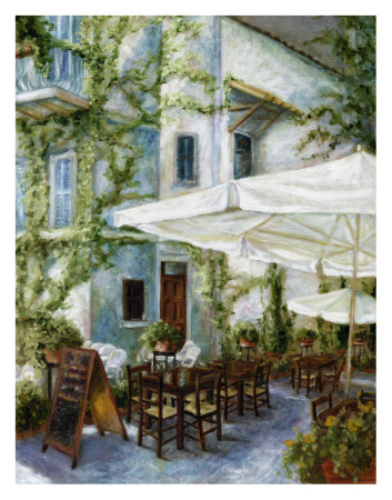 Blue Cafe by Malenda Trick Pricing Limited Edition Print image