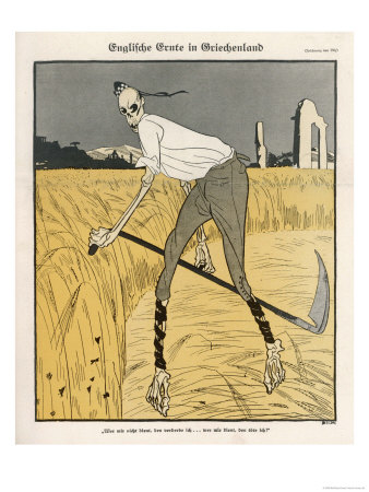 Death, In British Uniform, Reaps A Rich Harvest In Greece by Blix Pricing Limited Edition Print image