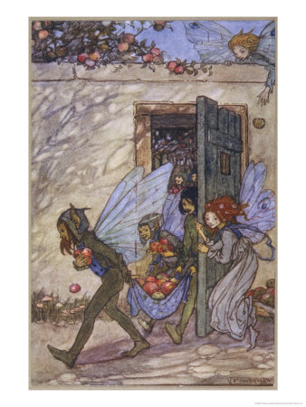 Fruit The Fairies Steal Away Never Comes Again by Florence Harrison Pricing Limited Edition Print image