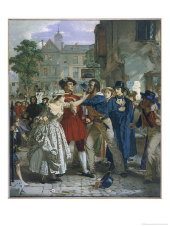 Thames Waterman Is Seized By The Press Gang On Tower Hill On The Morning Of His Wedding Day by Alexander Johnston Pricing Limited Edition Print image