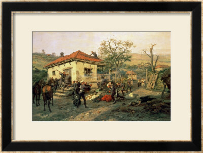 A Scene From The Russian-Turkish War In 1876-77, 1882 by Pawel Kowalewsky Pricing Limited Edition Print image