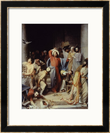 Christ Driving The Money Changers Out Of Temple by Carl Bloch Pricing Limited Edition Print image