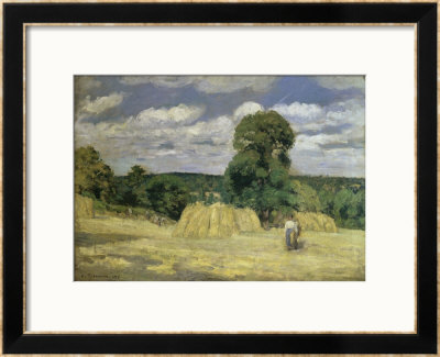 The Harvest At Montfoucault by Camille Pissarro Pricing Limited Edition Print image