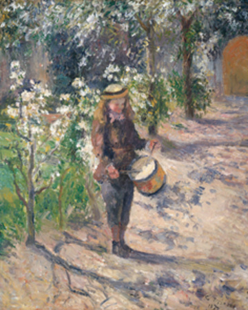 Child With Drum, 1877 by Camille Pissarro Pricing Limited Edition Print image