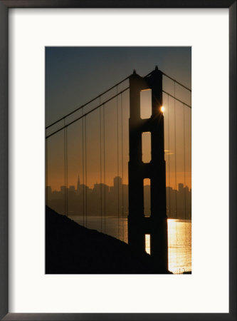 Golden Gate Bridge At Sunrise, San Francisco, California, Usa by Roberto Gerometta Pricing Limited Edition Print image