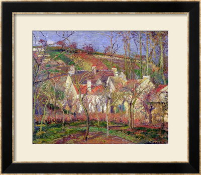 The Red Roofs, Or Corner Of A Village, Winter, 1877 by Camille Pissarro Pricing Limited Edition Print image