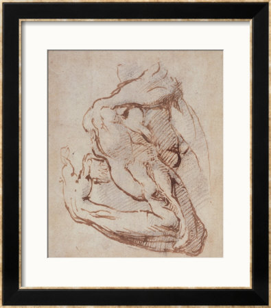 Study Of An Arm (Ink) by Michelangelo Buonarroti Pricing Limited Edition Print image