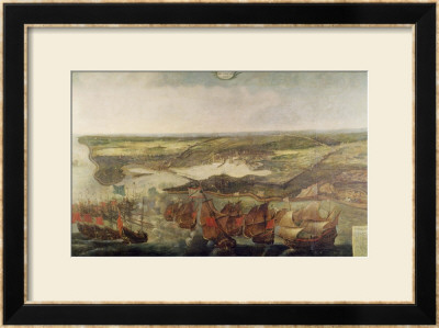 The Siege Of La Rochelle In 1628 by Adrian Van Der Cabel Pricing Limited Edition Print image