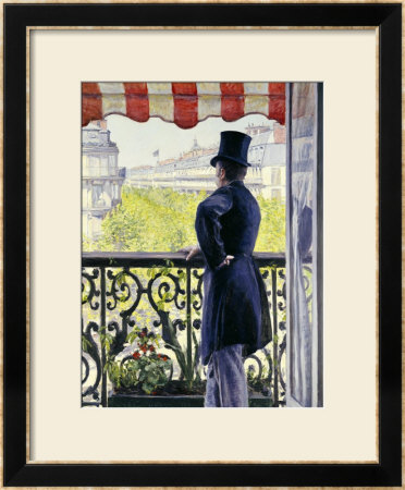 Man On A Balcony, Boulevard Haussmann, 1880 by Gustave Caillebotte Pricing Limited Edition Print image
