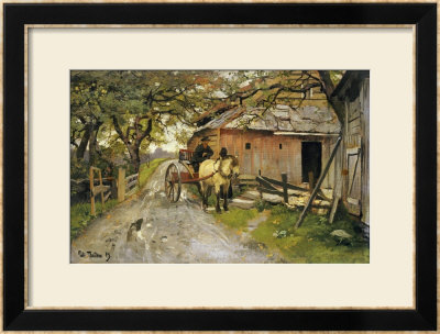 Friendly Gossips, 1889 by Fritz Thaulow Pricing Limited Edition Print image