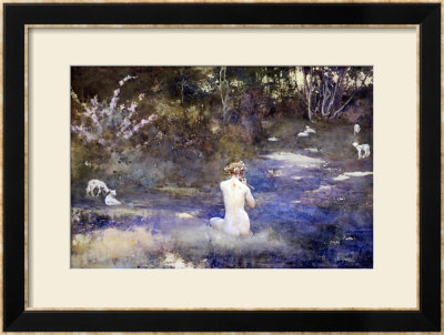 A Pastoral by John Reinhard Weguelin Pricing Limited Edition Print image